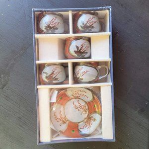NIB Vintage Deadstock Japanese Tea Cup Coffee Cup Saucer Set